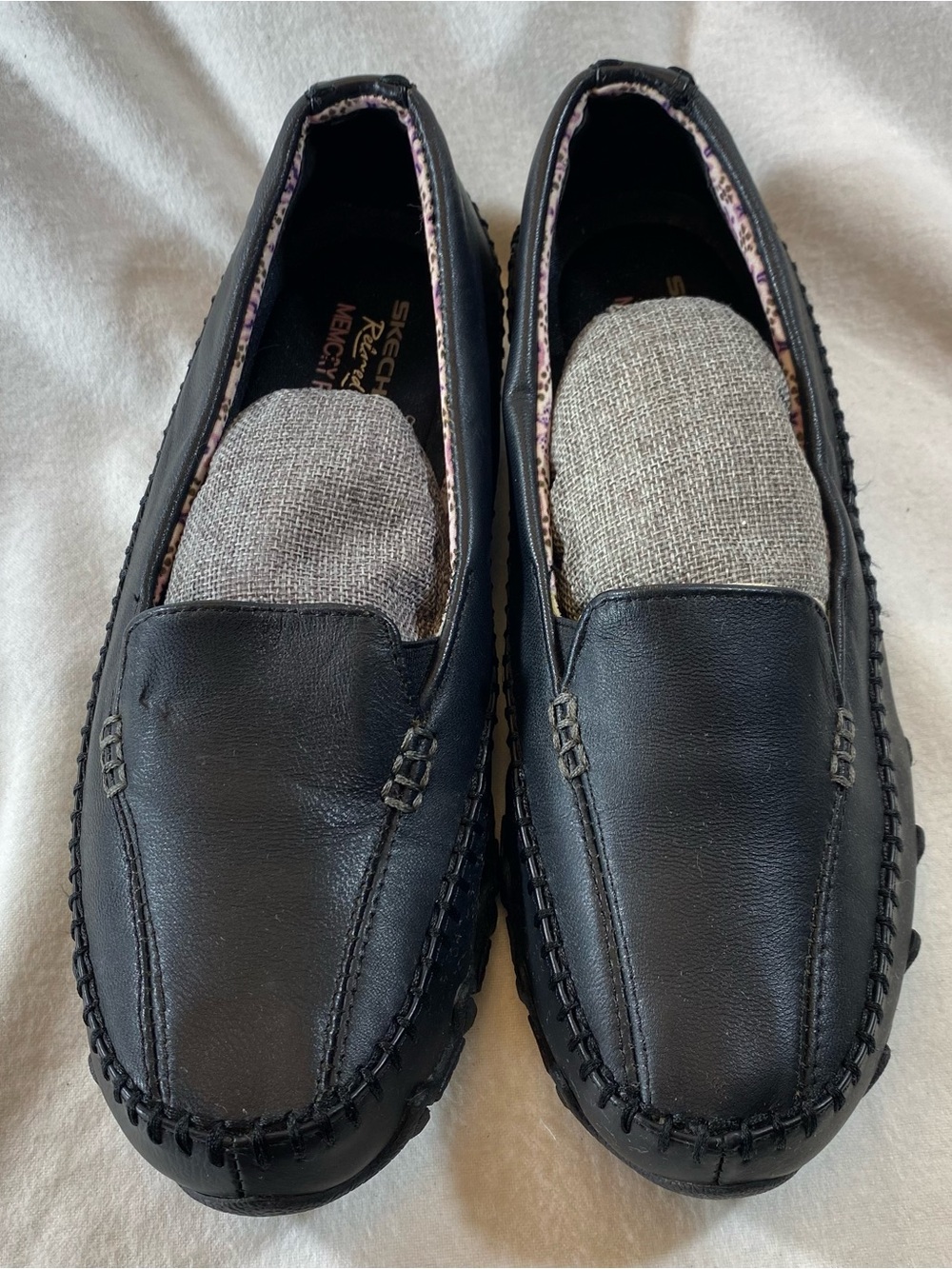 Skechers Women’s Black Relaxed Fit Bikers Slip On Loafers Size 9.5